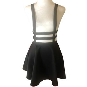 Suspender mini skirt